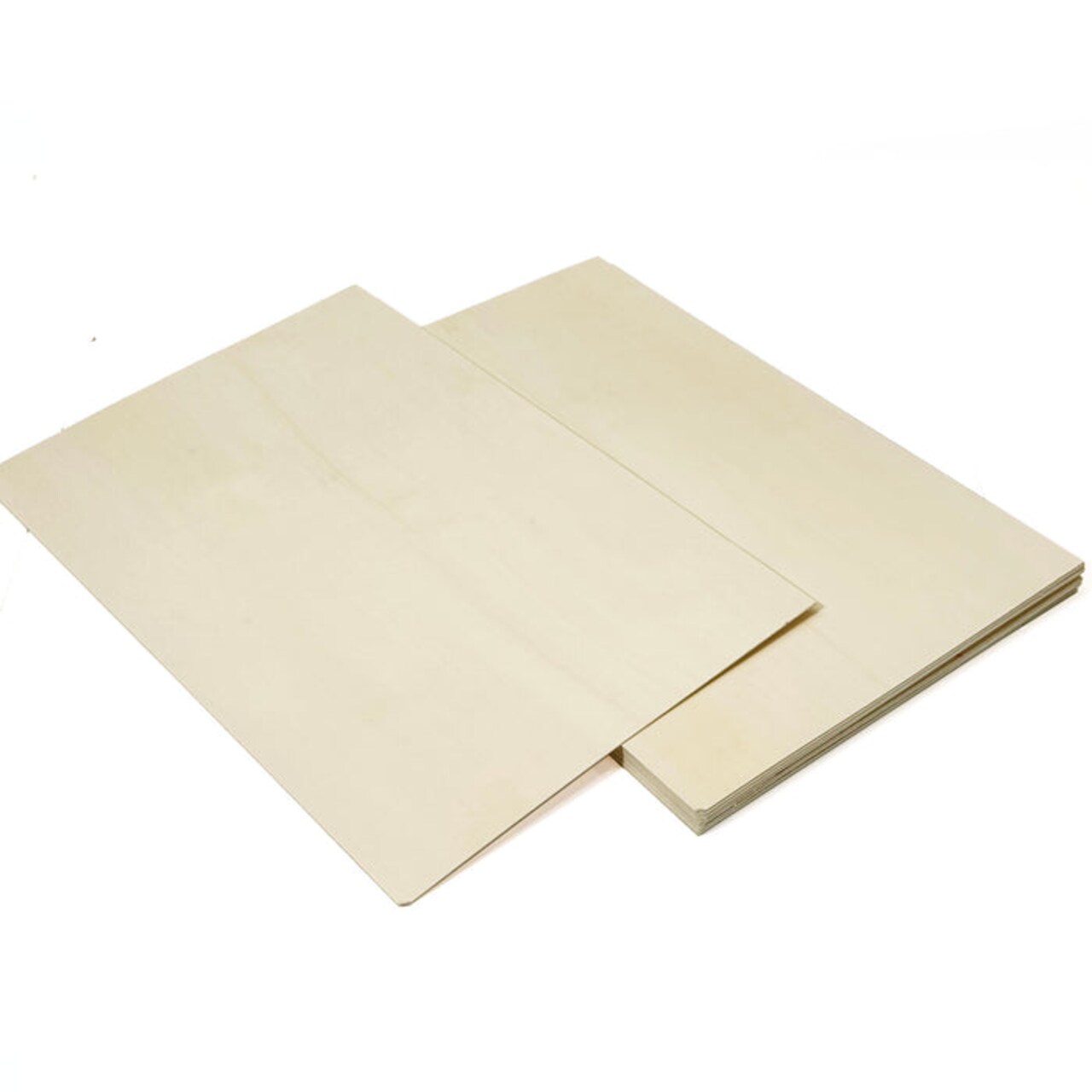 Basswood Plywood Sheets – 12x18 or 12x12 Unfinished or Finished Wood Sheets for Crafts, Laser Cutting, DIY – 10 Pack